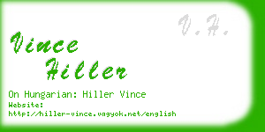 vince hiller business card